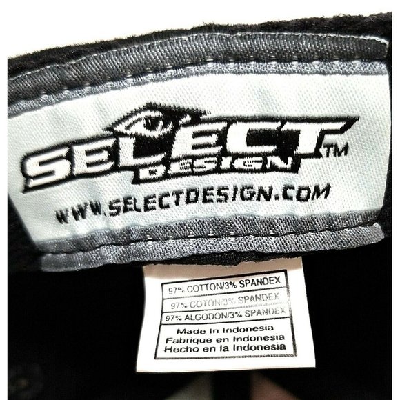 LIPTON BALL CAP stretch one size fits most black structured curve bill pre-owned - Picture 5 of 6